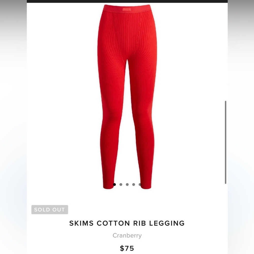 SKIMS COTTON RIB LEGGING NWOT Size XS - Picture 11 of 12
